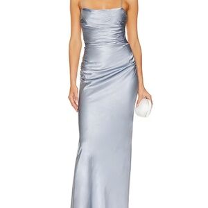 Shona Joy La Lune Lace Back Maxi Dress - Powder Blue